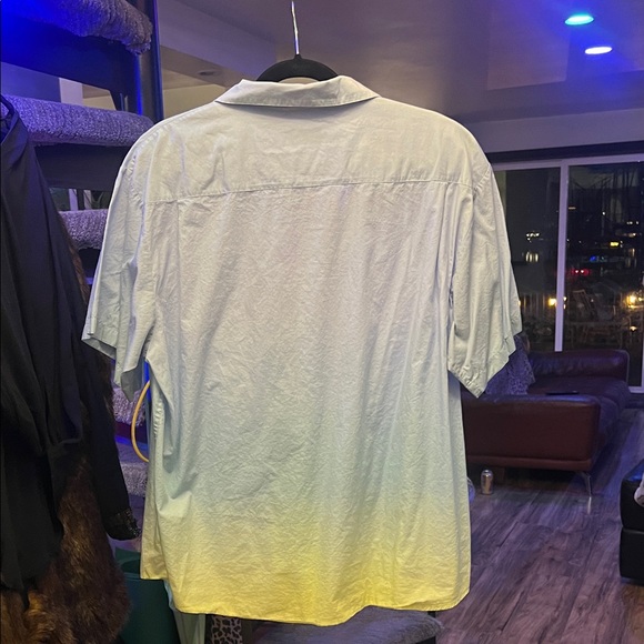 Aritzia Light Blue and Yellow Button Down Shirt - Picture 3 of 3